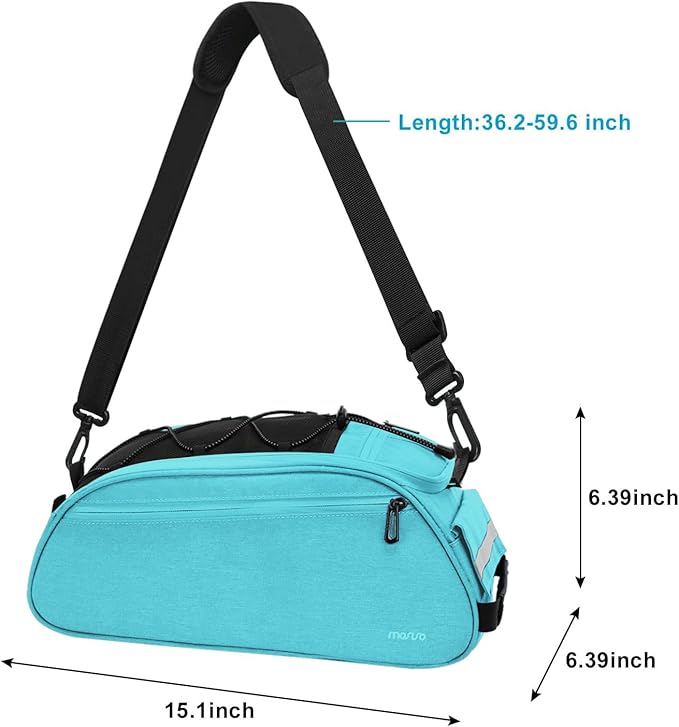 MOSISO Bike Rack Bag, Waterproof Bicycle Trunk Pannier Rear Seat Pouch Cycling Bike Carrier Backseat Storage Luggage Saddle Shoulder Bag
