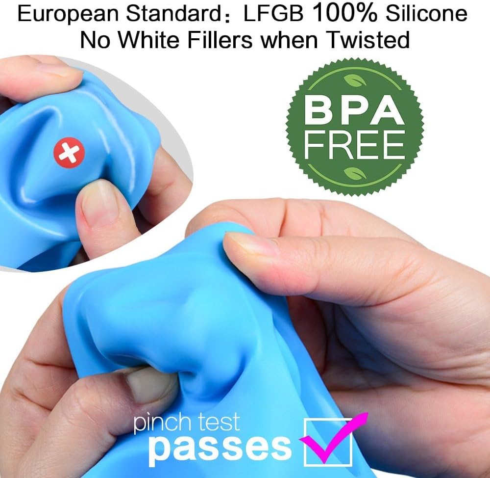 CAKETIME Silicone Muffin Pan - Cupcake Pan, Mini Loaf Pan Silicone Baking Molds Food Grade 3-Pack