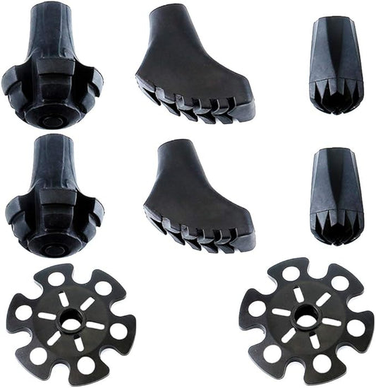 Replacement Rubber Tips Set for Trekking Pole Walking Hiking Sticks Tips Protectors