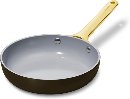 Caraway Nonstick Ceramic Mini Fry Pan (1.05 qt, 8") - Non Toxic, PTFE & PFOA Free - Oven Safe & Compatible with All Stovetops (Gas, Electric & Induction) - Black
