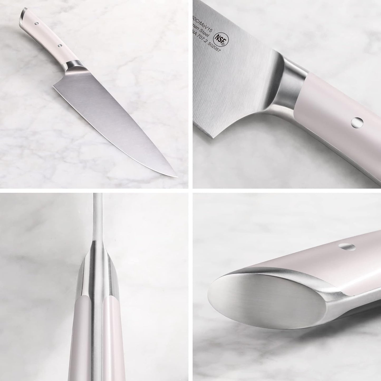 Cangshan HELENA Series German Steel Forged Knife Block Set (10-Piece, White)