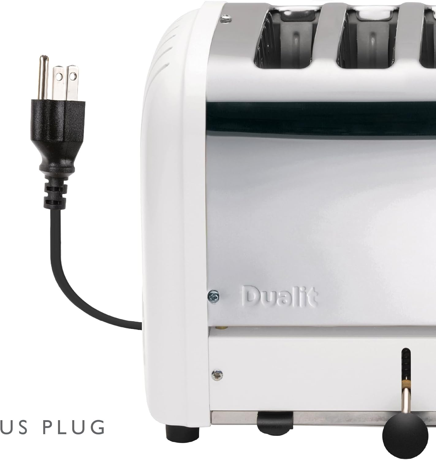 Dualit Classic 4 Slice NewGen Stainless Steel Toaster, White - Hand Built in the UK, Replaceable ProHeat® Elements – Slot Selector, Defrost Bread, Mechanical Timer-For Toast, Bagels & More