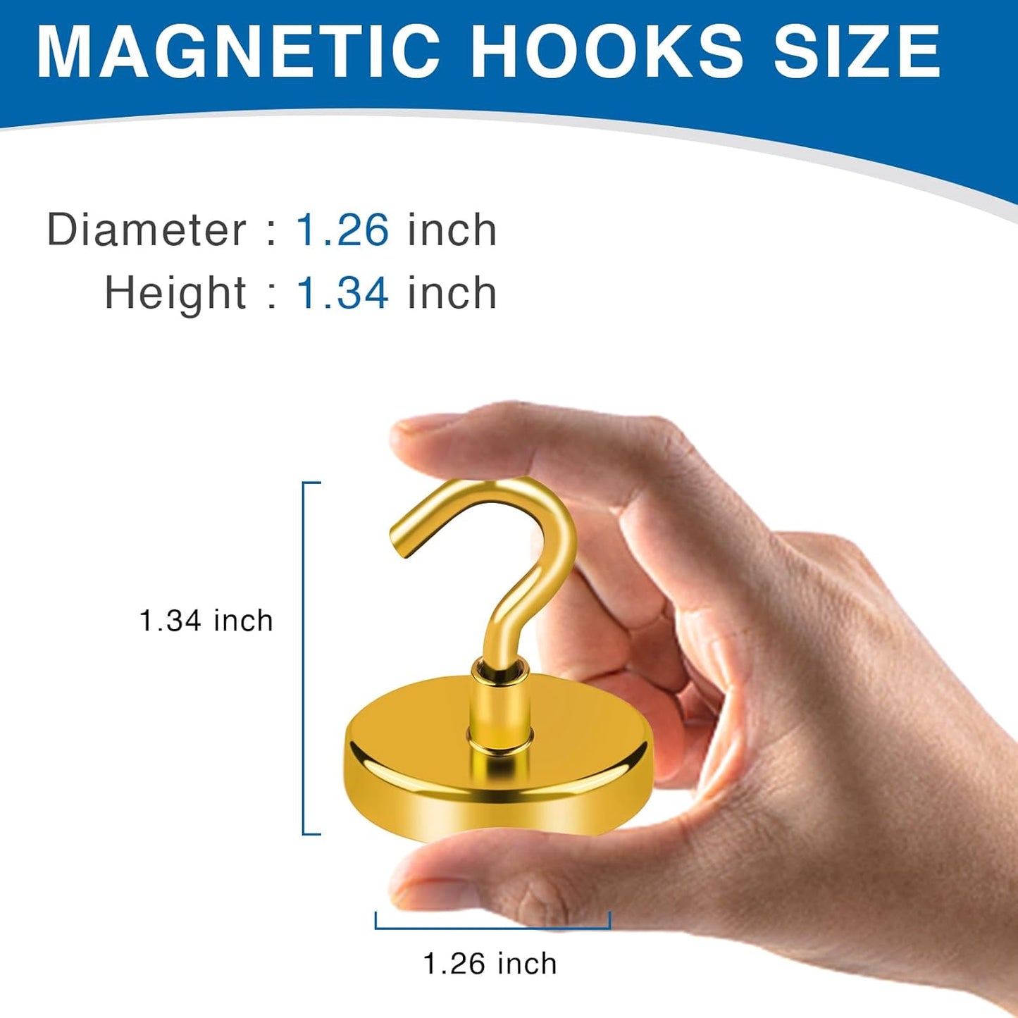 LOVIMAG Yellow Magnetic Hooks for Cruise Cabins, Cruise Essentials Must Haves, Cruise Magnets, Magnetic Key Holder, Strong Magnetic Hooks for Hanging, Fridge, Grill -12 Pack, 110lbs