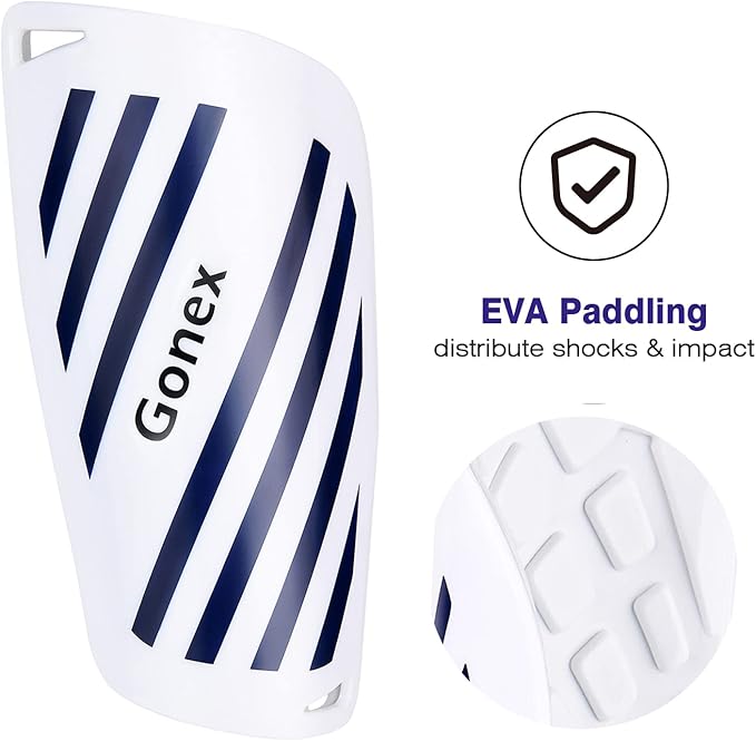 Gonex Soccer Shin Guards for Kids Adult, Youth Boys Girls Shin Guards Slip in Soccer Shin Pad Sleeves Canilleras for Football Games, EVA Cushion Protection Reduce Shocks & Injuries