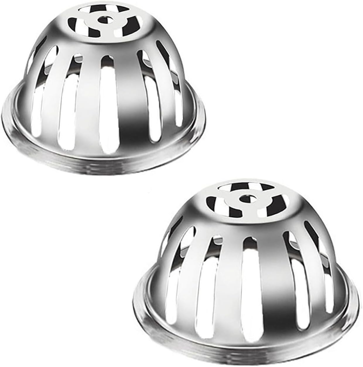 Stainless Steel Roof Dome Drain Cover Strainer Anti-Clogging Atrium Grate 2pcs/pk (Φ: 4 inch)