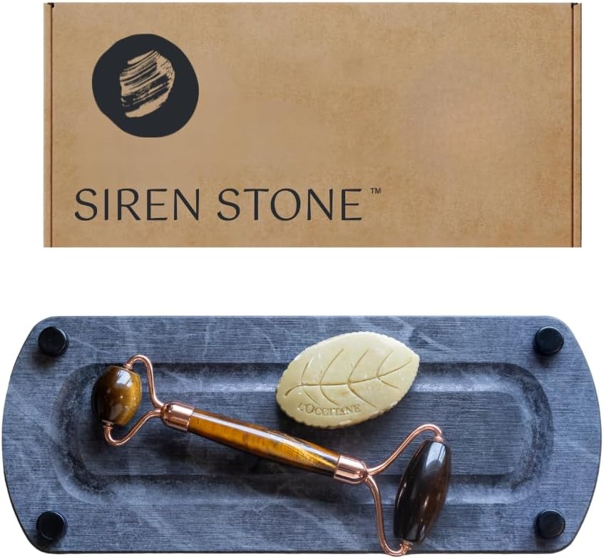 Premium Sink Caddy – Water-Absorbing Diatomaceous Earth Tray for Sink, Elevated Stainless Steel Feet, Non-Toxic, Fast-Drying, Kitchen or Bathroom