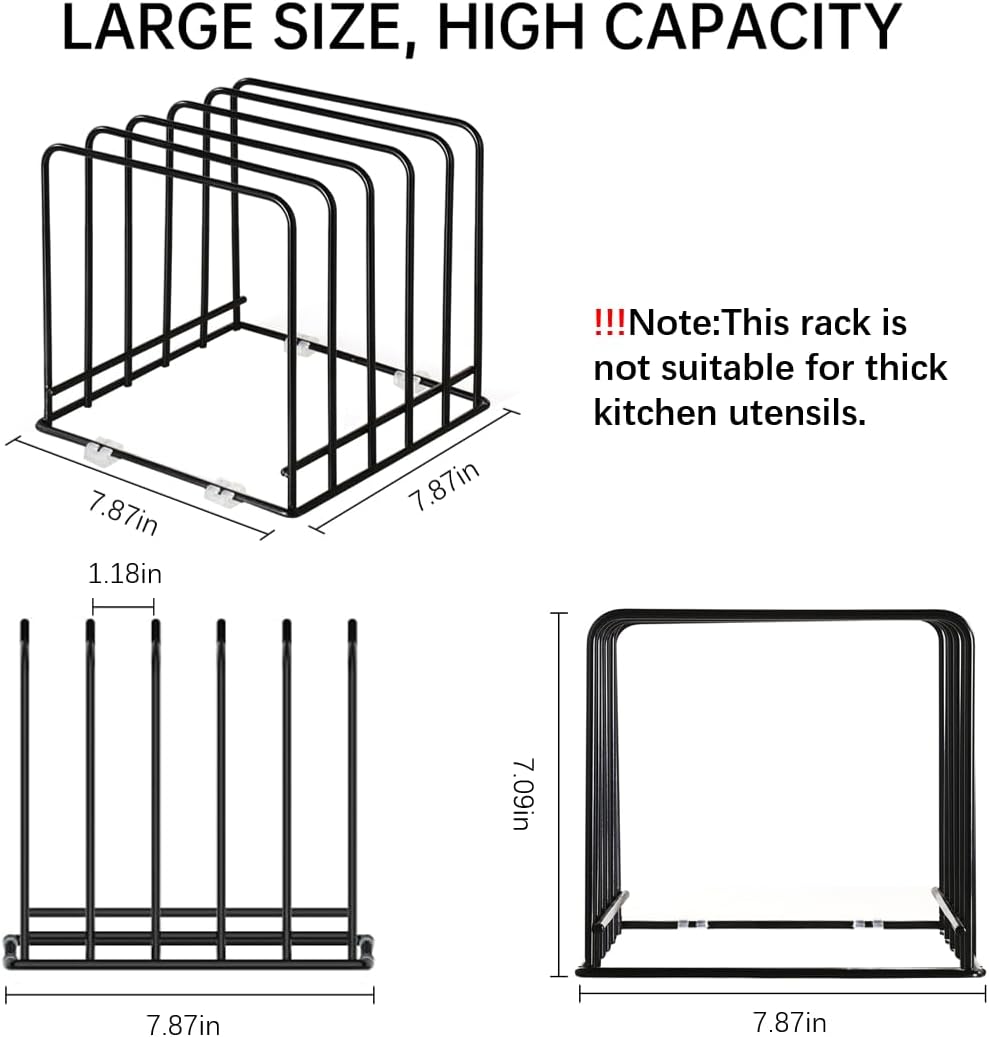Cutting Board Organizer(1 Pc),Kitchen Cabinet Dividers for baking sheets,Bakeware Holder with 5 Slots,Space Saving,for used to Baking Tray and Chopping Storage