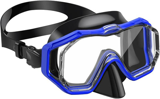W WSTOO Kids Swim Goggles with Nose Cover,Snorkel Diving Swimming Mask for Youth 5-15,HD 3-Window Wide Vision Anti-Shattered Lens Anti-Fog&Leak