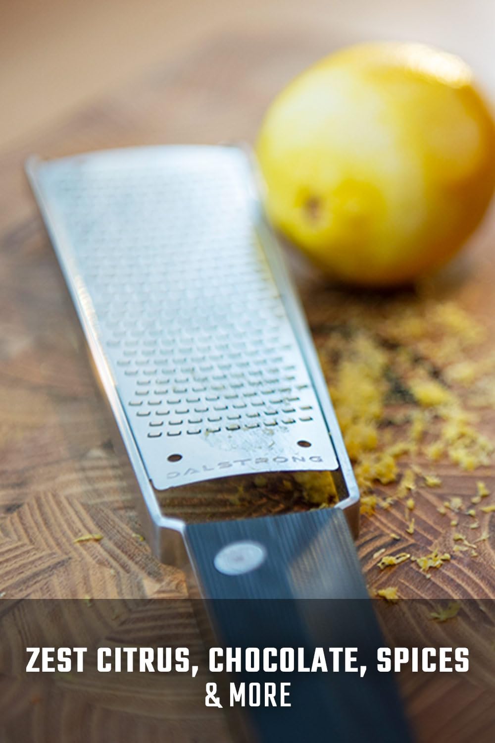 Dalstrong Professional Narrow Grater - Zester - #304 Stainless Steel Blade - G10 Handle Kitchen Shredder - w/Blade Cover - Citrus, Hard Spices, Chocolate, Garlic, Ginger - NSF Certified
