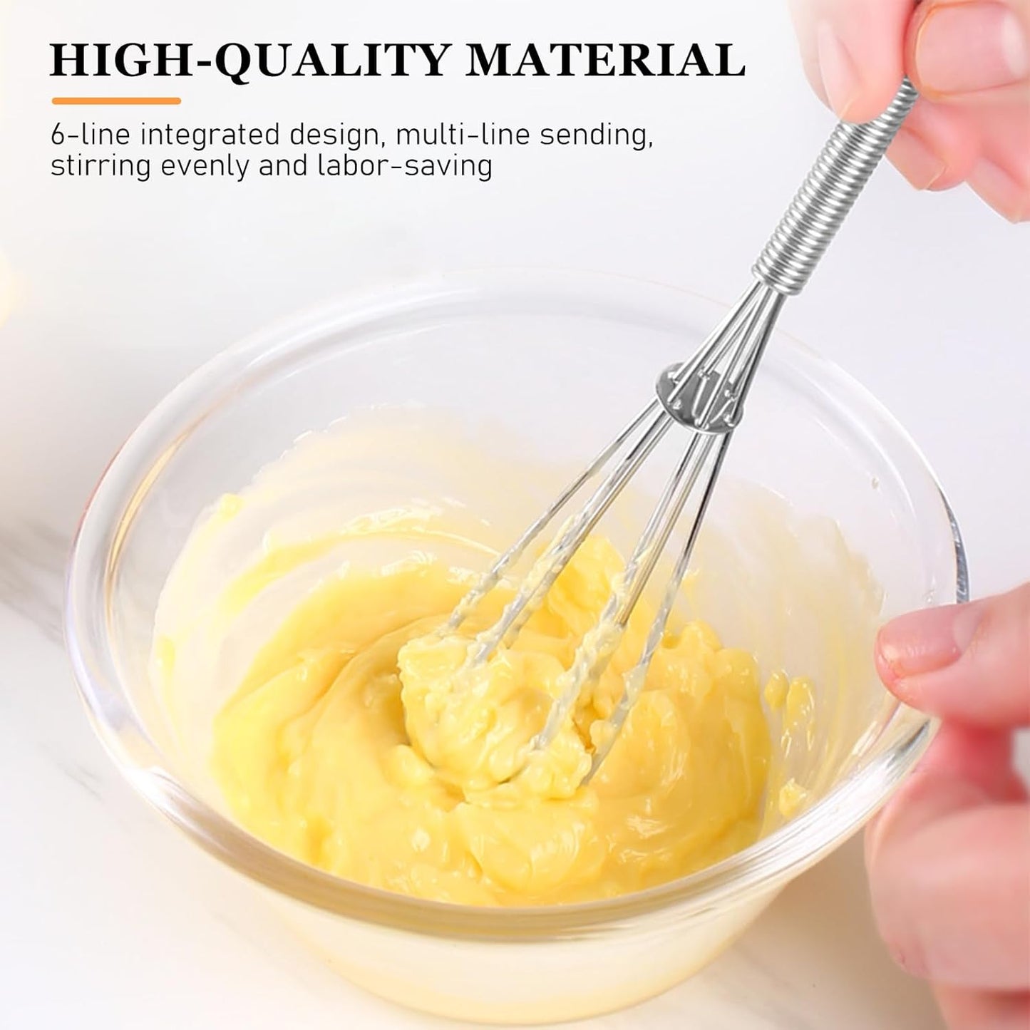 NileHome Mini Whisks Stainless Steel Whisk Set 5" 7" Kitchen Small Wisk Balloon Wire Tiny Whisks for Cooking, Whisking, Blending, Beating, Stirring 2Pack