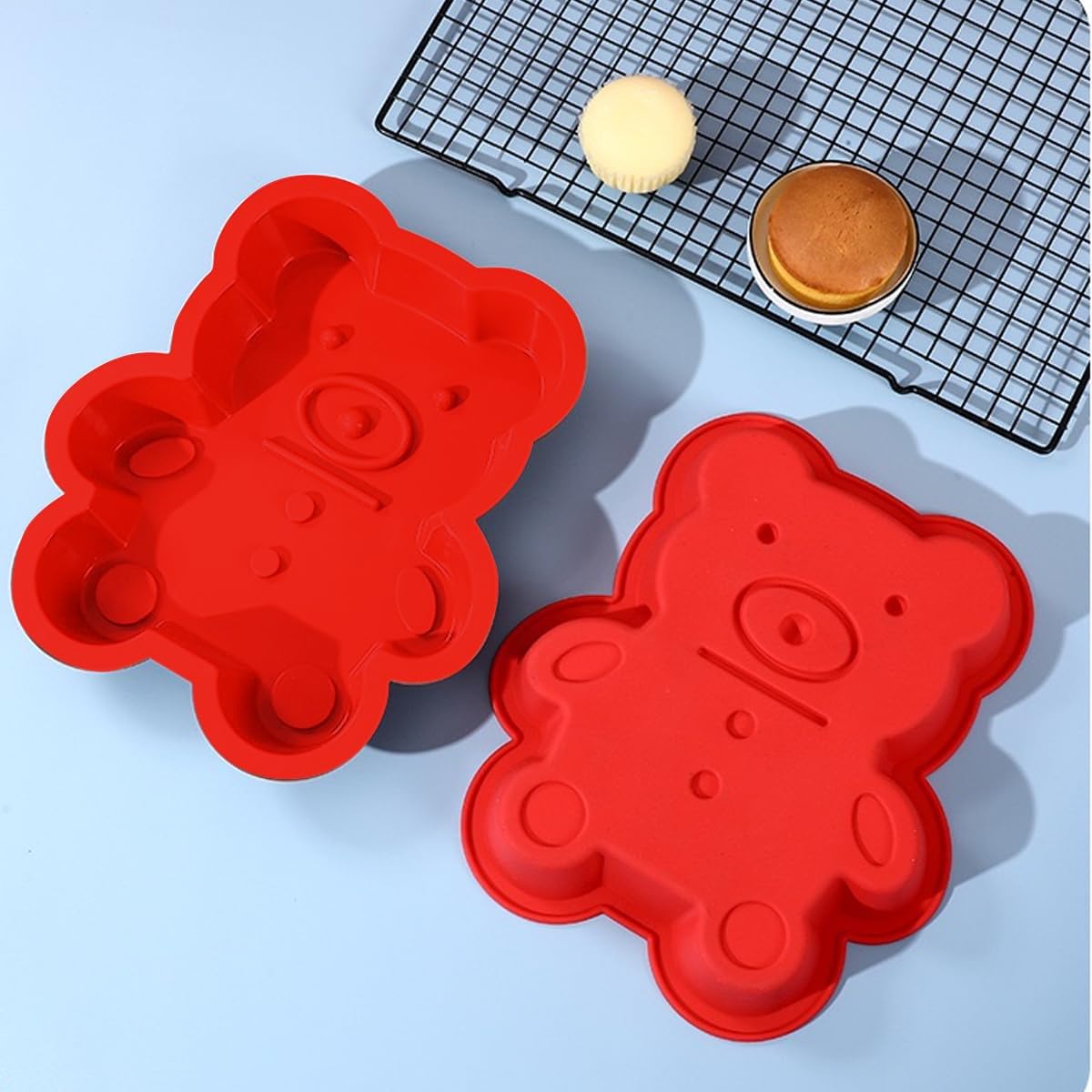 11 inch Silicone Bundt Cake Pan, Non-Stick Silicone Fluted Pans, ome Baking DIY Cake Mold for Cake, Jelly, Bread, Chocolate, Para Gelatinas (1 Pack)