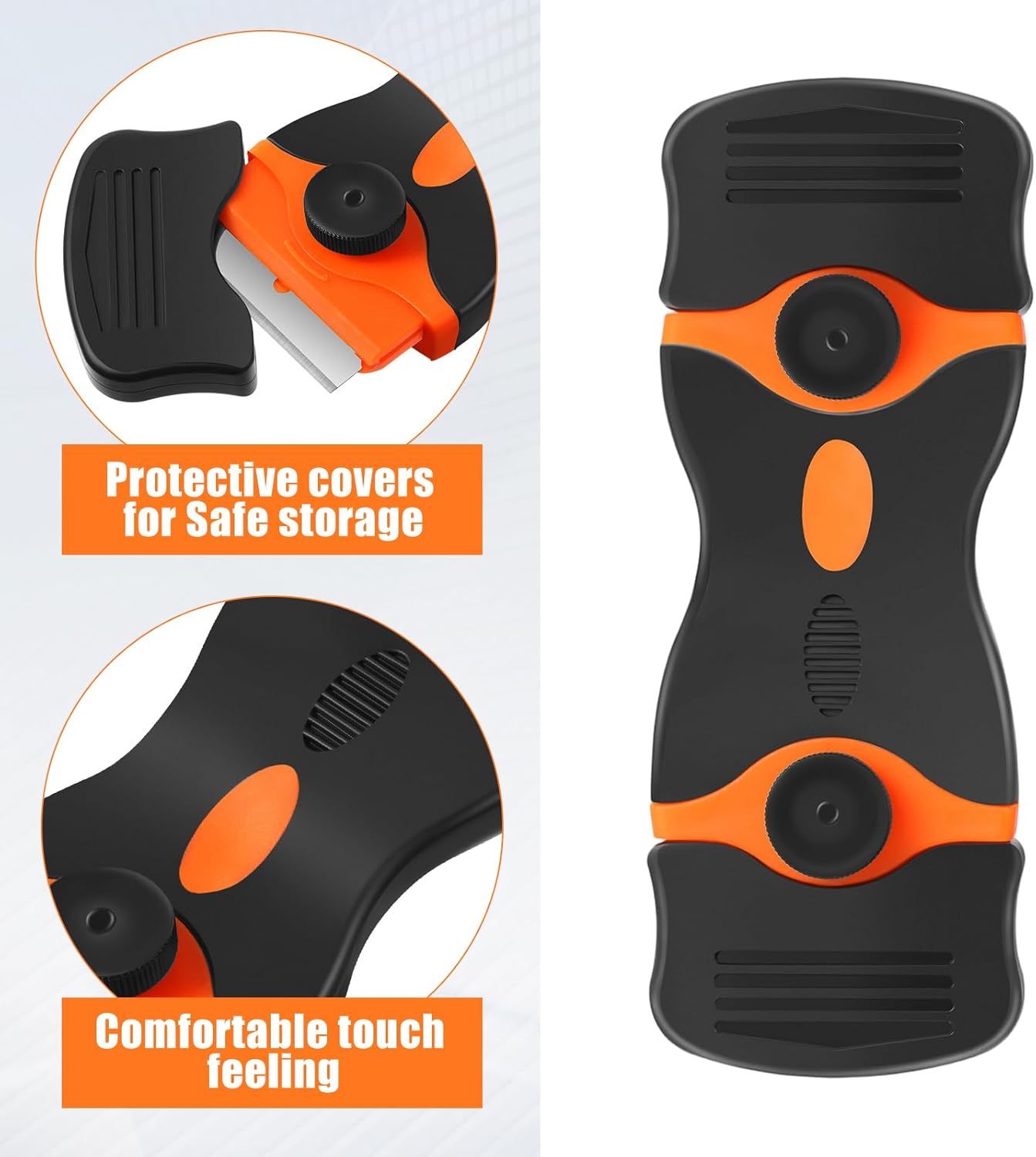 Tallew 12 Pcs Plastic Scraper Tool Razor Blade Plastic Pick Putty Knife Non Scratch Tool Set for Window Floor Label Removal Stickers Paint Cleaning Tile Floors Walls Labels Oil Stains(Bright Color)