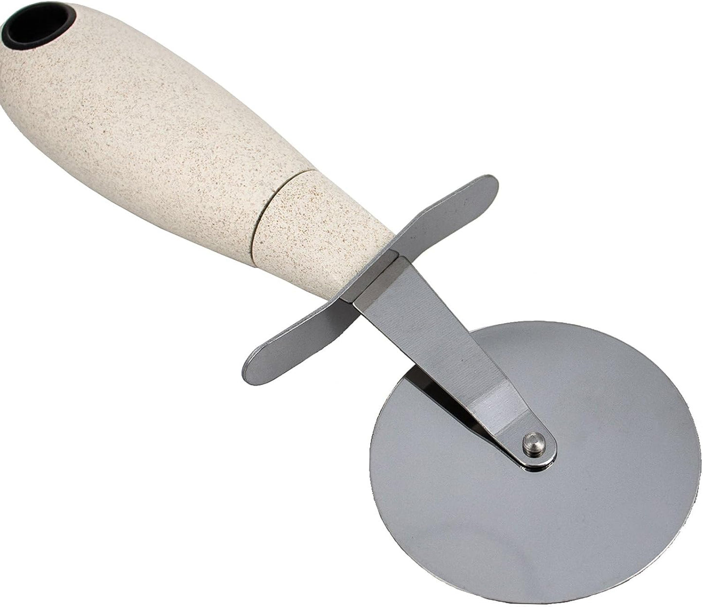 Beille Cream Stainless Steel Wheat Straw Pizza Cutter Kitchen Utensil Home Goods