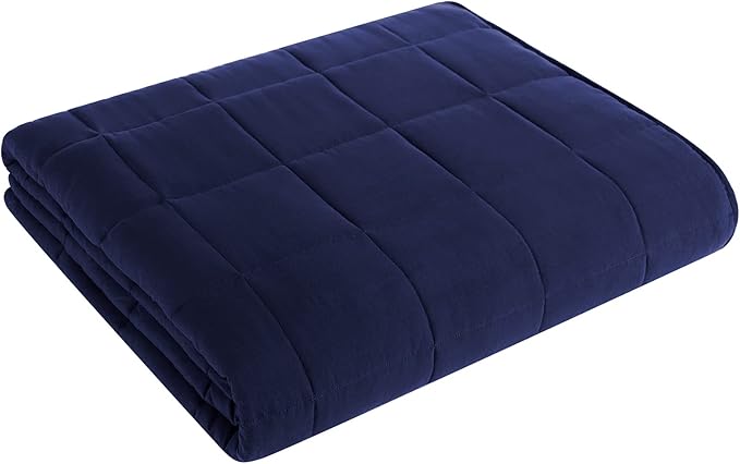 L'AGRATY Weighted Blanket - 80"x87" 20lbs Cooling Breathable Heavy Blanket Microfiber Material with Glass Beads for Adult All-Season Summer Fall Winter Soft Thick Comfort