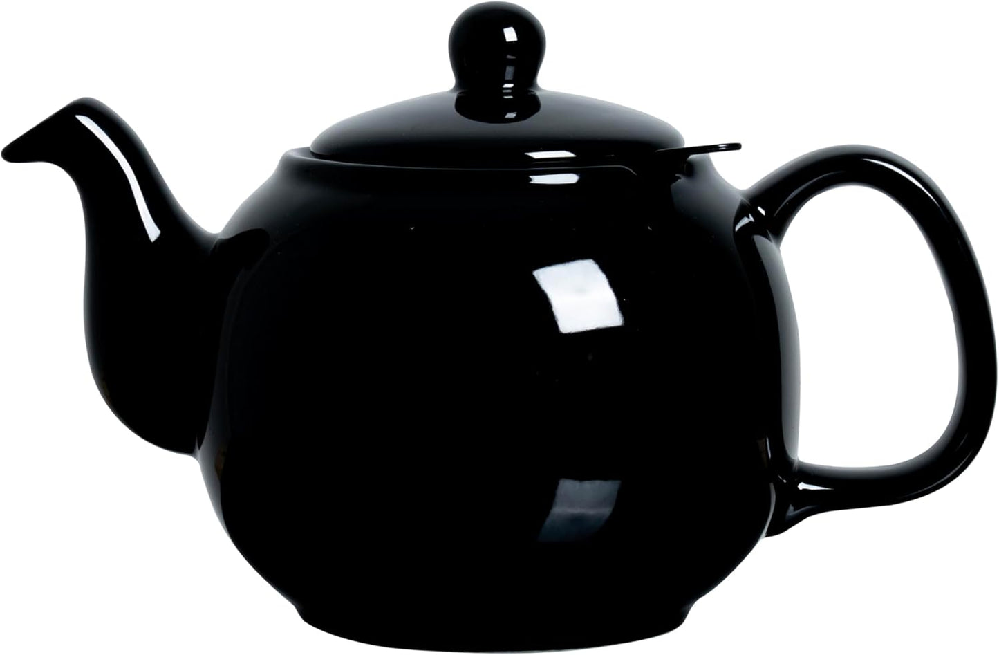 ETHNIQ Porcelain Tea Pot with Stainless Steel Tea Infuser - Black