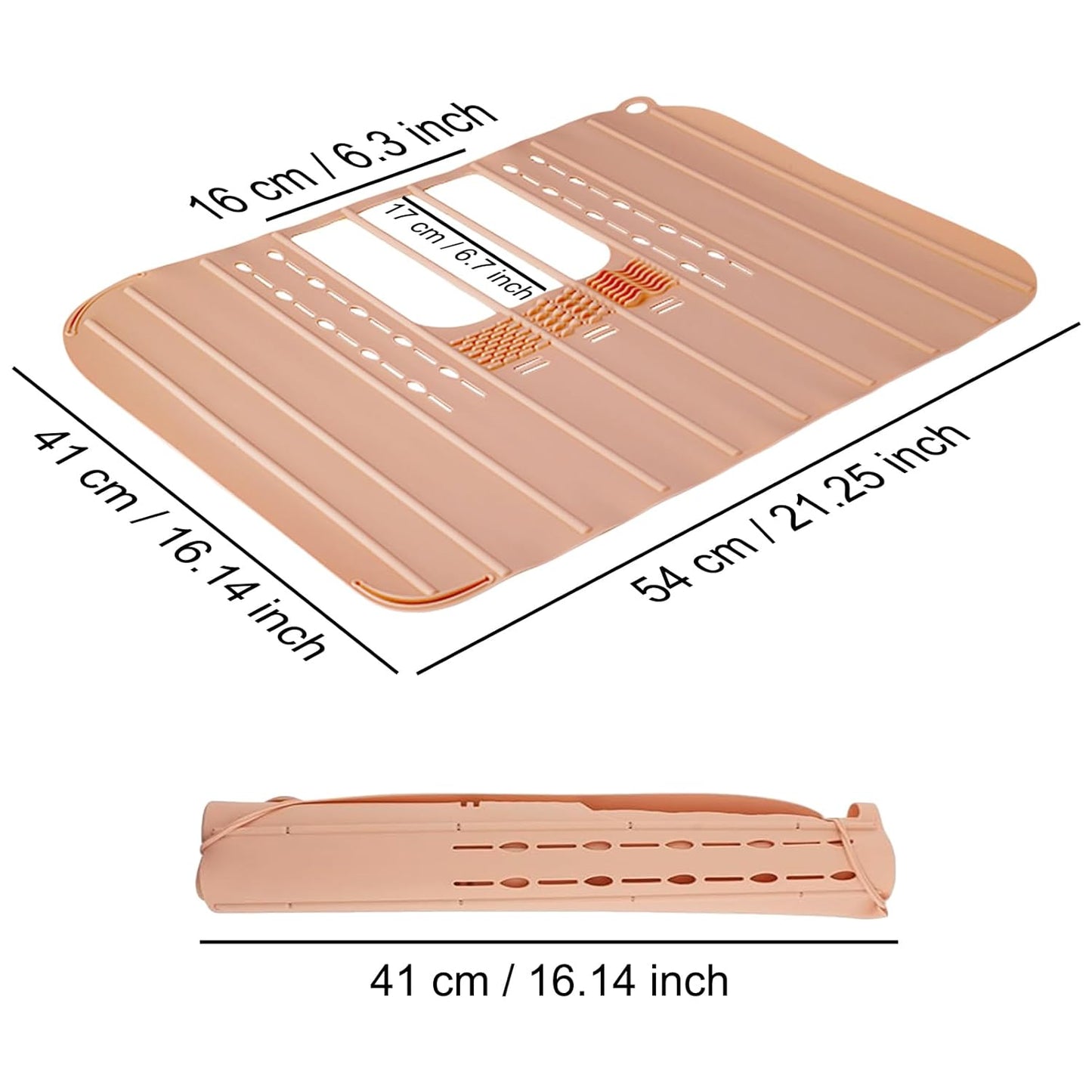 Sink Foldable Cover for Counter Space - Makeup Brush Cleaning Mat - Bathroom Makeup Tools Organizer Space Saver Bathroom Sink Silicone Cover