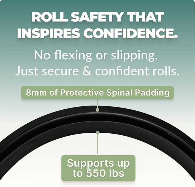 UpCircleSeven Back Roller & Yoga Wheel - Relieve Lower & Upper Back Pain & Stiffness - Therapeutically Stretch, Mobilize & Decompress Your Spine - Increase Mobility, Flexibility & Alignment