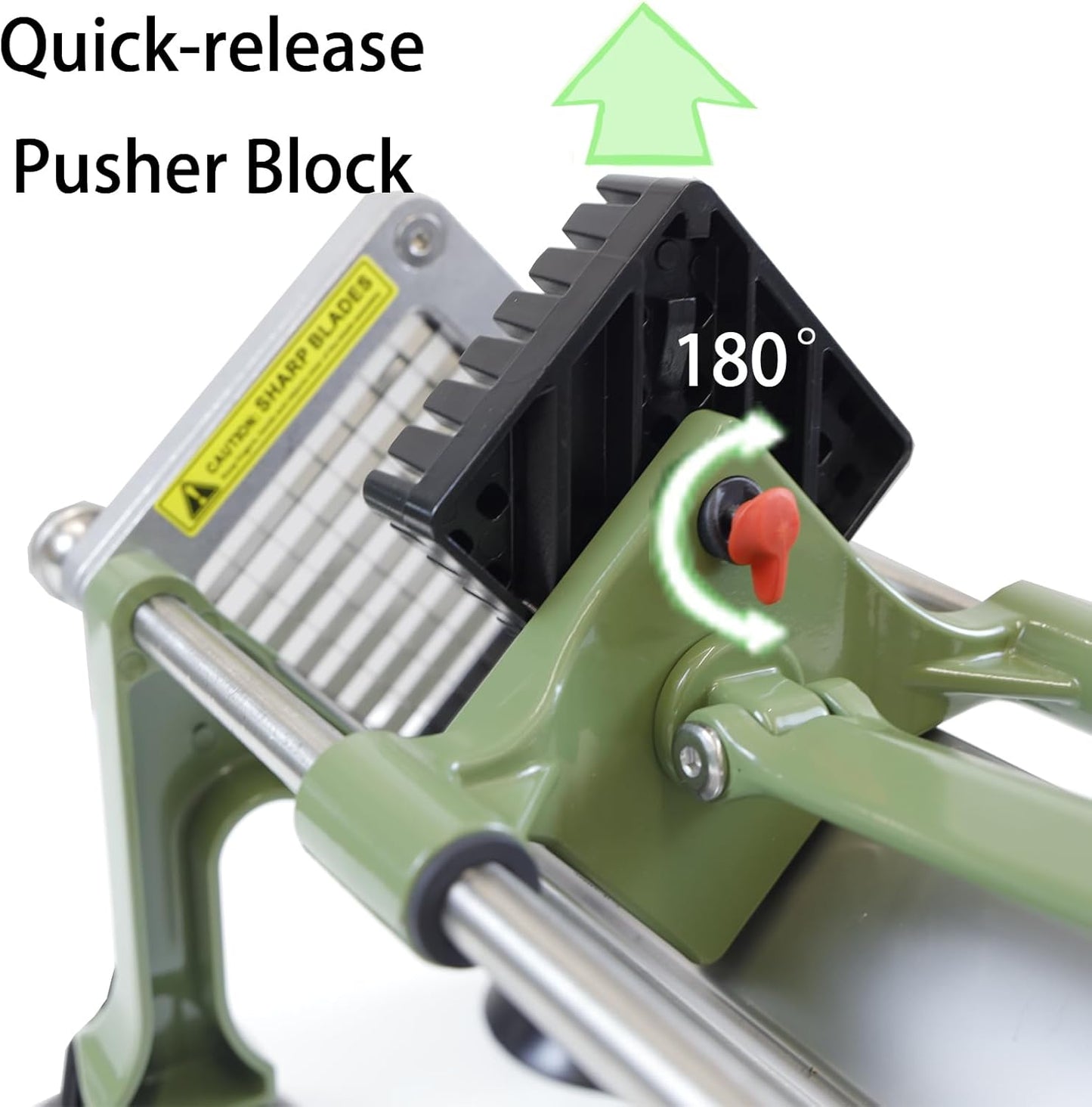 Commercial French Fry Cutter Stainless Steel.Potato Cutter for French Fries with 1/4Inch Blade, Commercial French Fry Cutter Manual Potatoes Cutting Machine with Suction Feet.