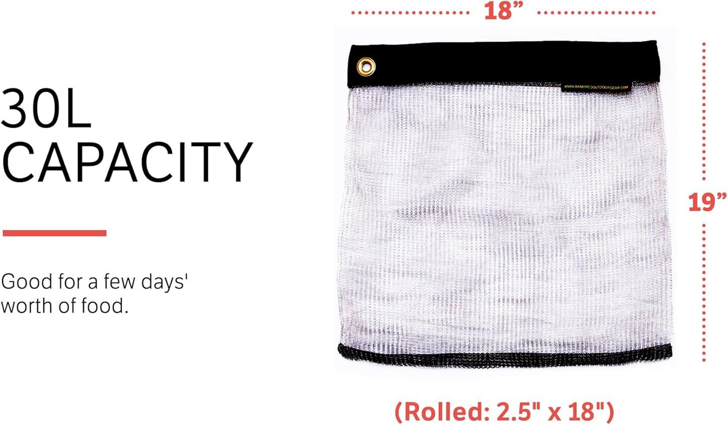 Rodent Proof Bear Bags - Ultralight Stainless Steel Mesh Bag for Camping Food Storage - Sturdy and Rust-Resistant Sack with Lock and Grommet For Easy Hanging