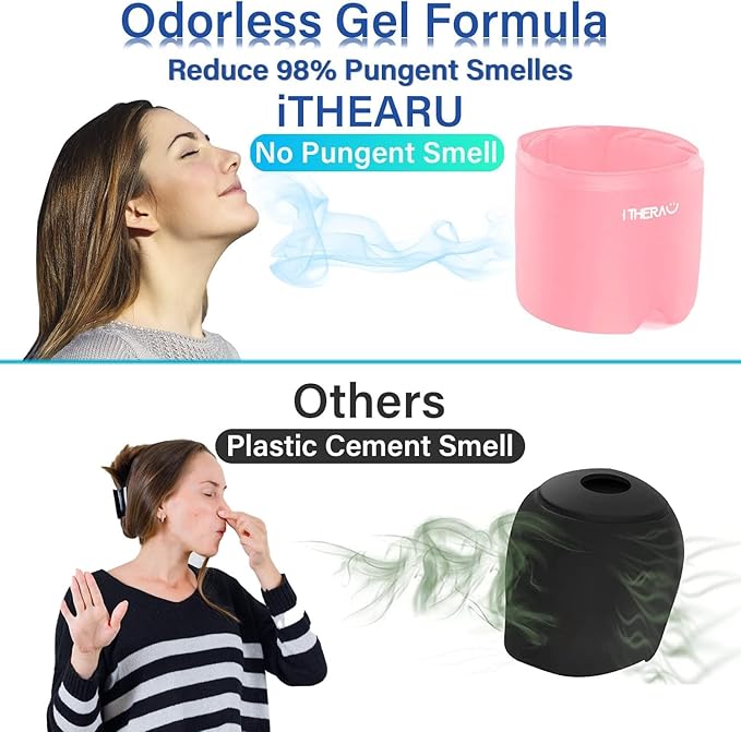 Migraine Relief Cap, Migraine Ice Head Wrap, Headache Ice Hat, Cold Therapy Headache Relief Cap for Migraine Eyes Mask Pink Headache Ice Pack for Puffy Eyes, Tension, Sinus & Stress Relief