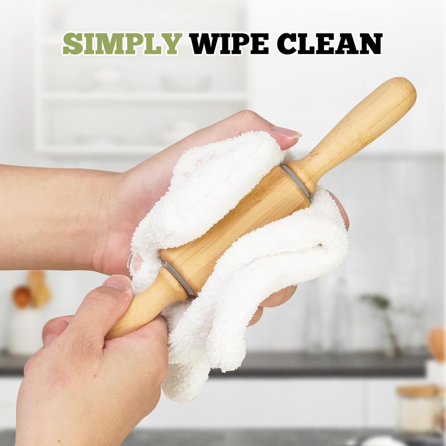 10 inch Wooden Rolling Pin for Baking - Long Dough Roller for All Baking Needs