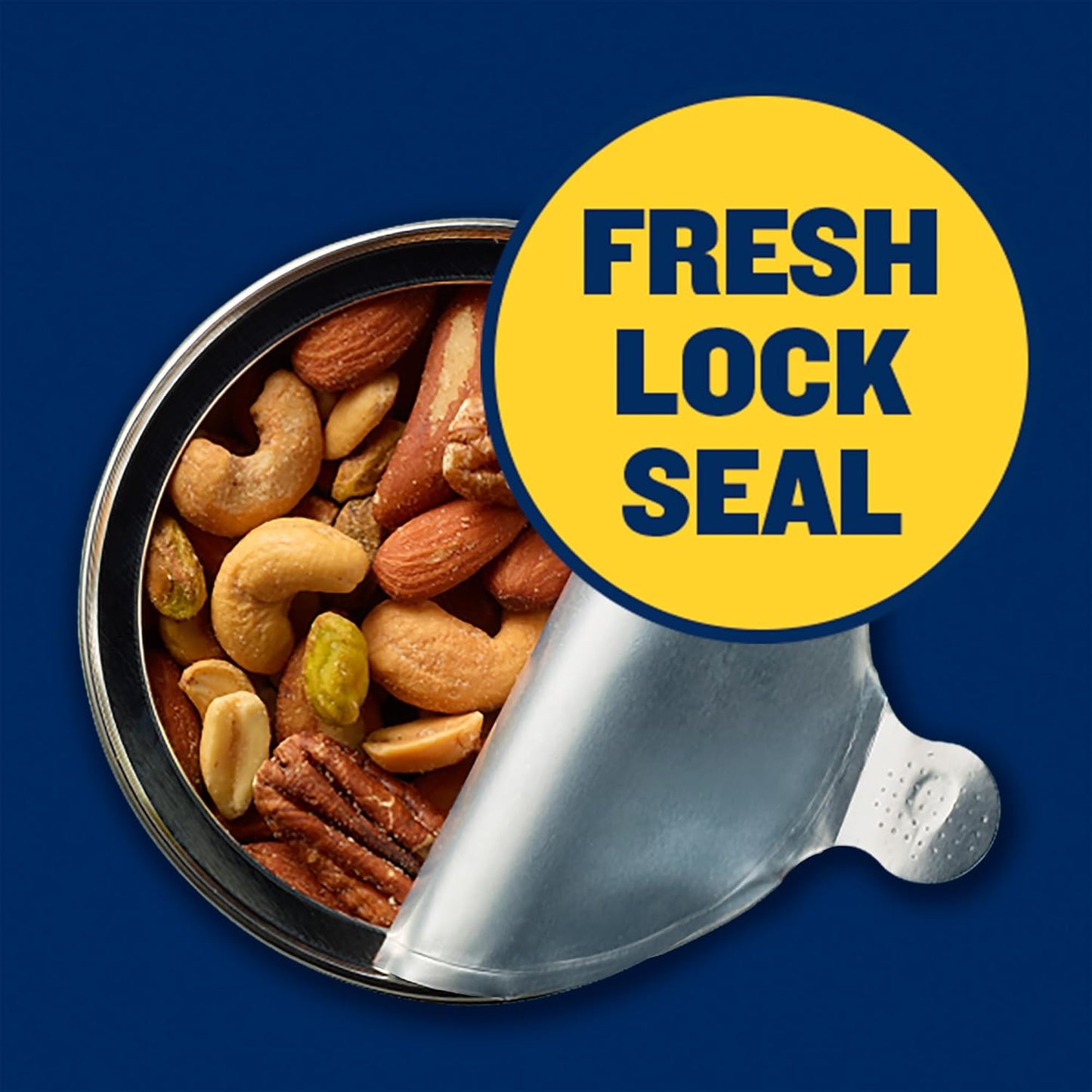 PLANTERS Deluxe Pistachio Mix, Party Snacks, Plant-Based Protein, 14.5 Oz Canister