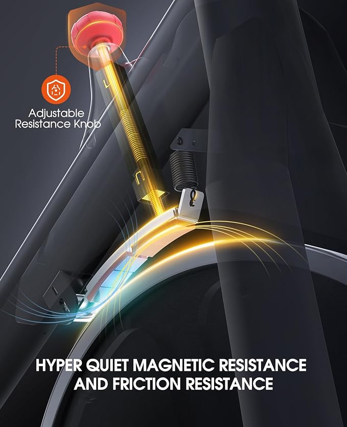 Stationary Exercise Bikes for Home, Magnetic Resistance,330 LBS Maximum Capacity, Quiet and Stable Indoor Cycle Bikes, Adjustable Digital Monitor & Phone Bracket & Comfortable Seat for Home