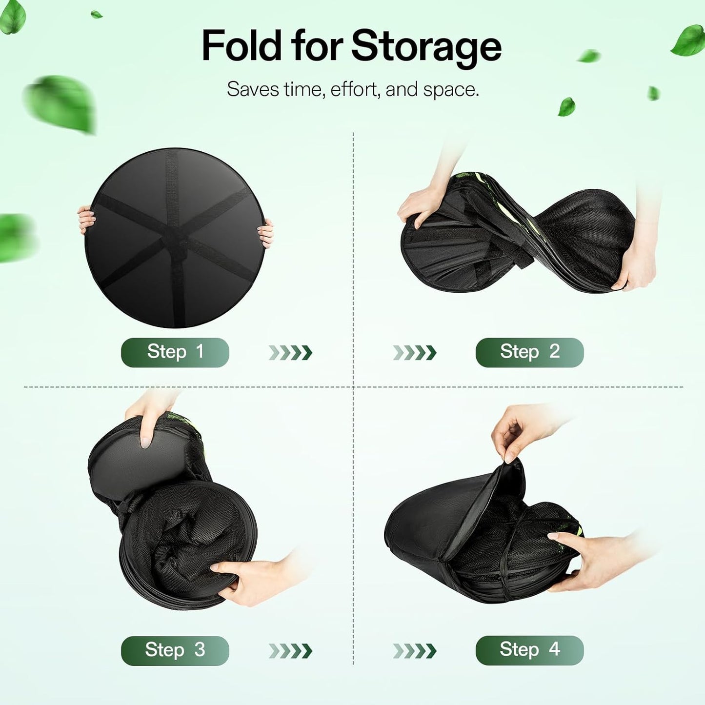 VIVOSUN 2-Pack 6-Layer Mesh Drying Rack Hanging Design with Green Zippers for Dehydrating, Indoor and Outdoor (Pruning Shears Included)