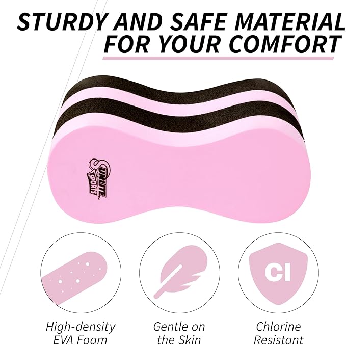 Sunlite Sports EVA 5-Layer Pull Buoy Leg Float - Pool Training Aid, Legs and HIPS Support for Adults, Kids, and Beginners, for Swimming Stroke