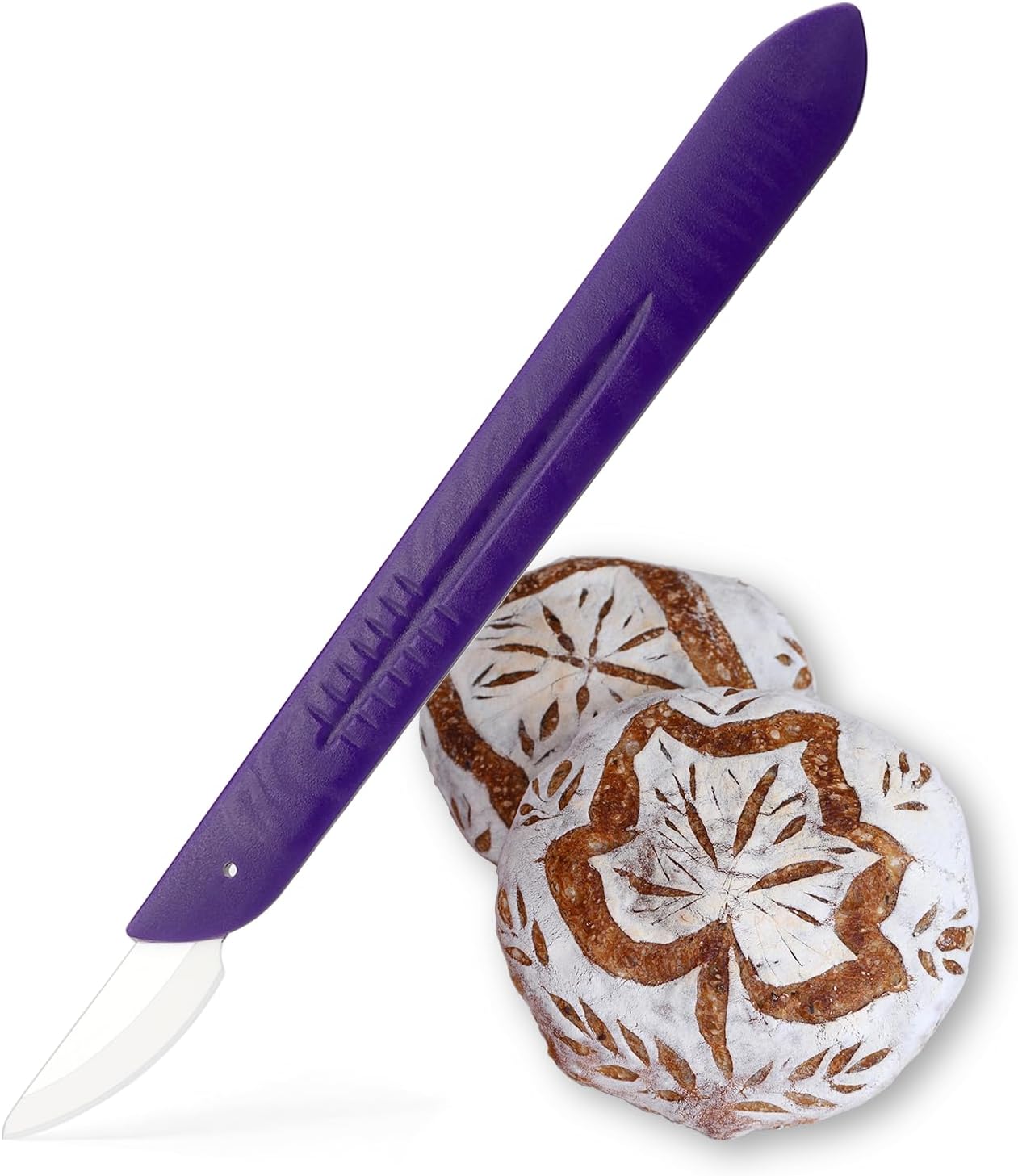 KUNIFU Bread Lame Bread Scoring Tool for Sourdough Scoring, Ceramic Scoring Knife for Bread Baking, Bread Scorer with Protective Cover, for Homemade and Bakery Use