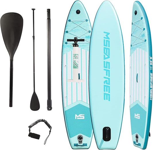 11”33“6 Premium Inflatable Stand Up Paddle Boards with Durable SUP Paddle Board Accessories Wide Stable Design Includes Backpack Required Parts Non-Slip Comfort Deck for Youth & Adults