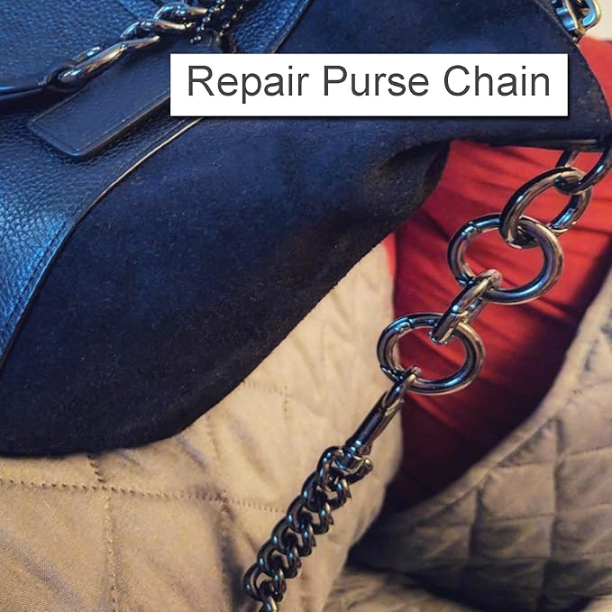 10Pack 1 Inch Metal Spring O Rings Clip Keychain, Round Carabiner Clips Keyrings Snap Hook Buckle, Purse Shoulder Bag Chain Rings Clip Replacement Paracord Keychain Lanyard Leather DIY Crafts (Black)