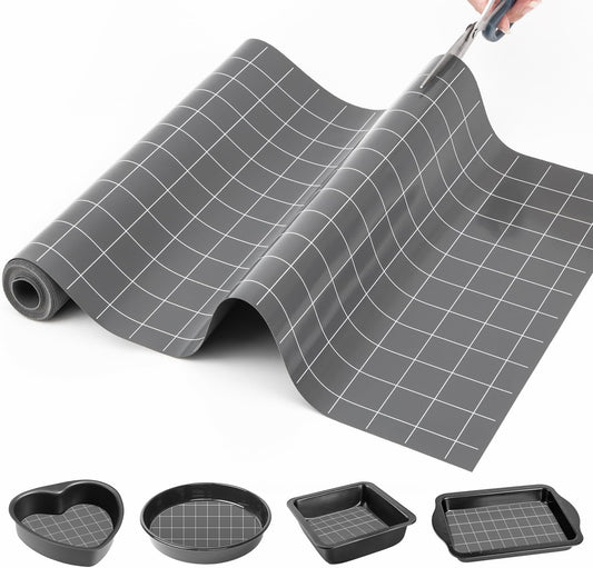 Silicone Baking Mat Roll- Heat Resistant Baking Macaron Bread Mat, Non-stick Pastry Mat, Reusable Dough Rolling Mat, Countertop Protector, Oven Mat, Air Fryer Mat, Refrigerator Mat Multipurpose