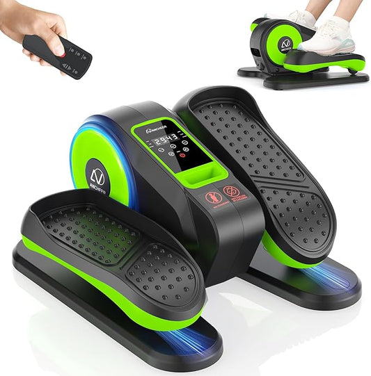 ANCHEER Under Desk Elliptical, Electric Leg Exerciser While Sitting for Seniors, Fully Assembled Motorized Ellipse Leg Exerciser Seated Elliptical Machine with 12 Adjustable Speeds