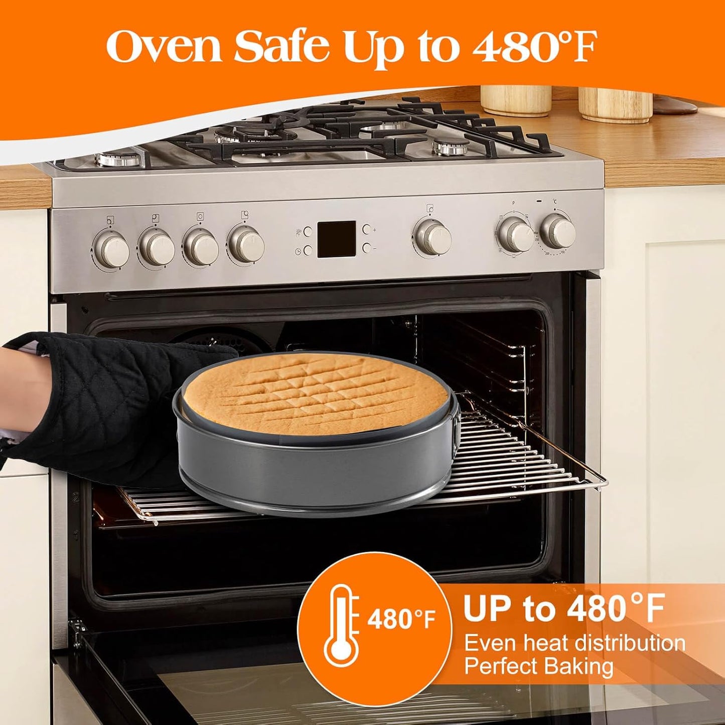 Silicone Baking Mat for Springform Pan,Prevent cake from Sticking to Side,Easy Clean & Non Sick Silicone Baking mat for Cheesecake Pan (2 pcs)