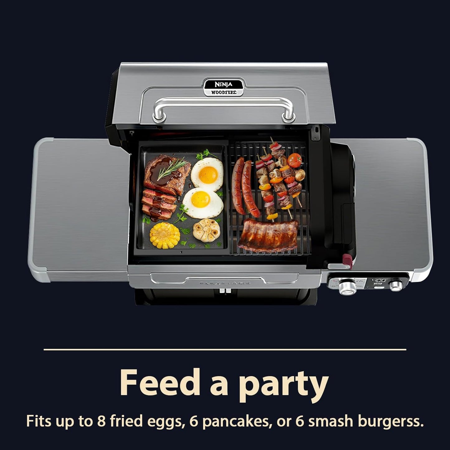 Utheer Nano-Ceramic Half Griddle for Ninja FlexFlame PG300,Professional-Grade Nonstick Half-Size Griddle Plate with Grease Drain,Rust-Resistant,BBQ Breakfast & Camping,Fit Ninja FlexFlame XSKHLFGRIDLE