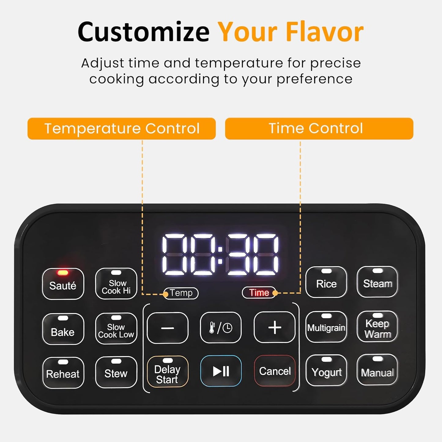 Sunvivi 12-in-1 Multi Slow Cooker Roaster Oven, 6.5QT Sliver Digital Programmable Slow Cooker with Rack, Large Removable Nonstick Crock, Glass Lid, Multicooker with Timer Temp Control, Delay Start