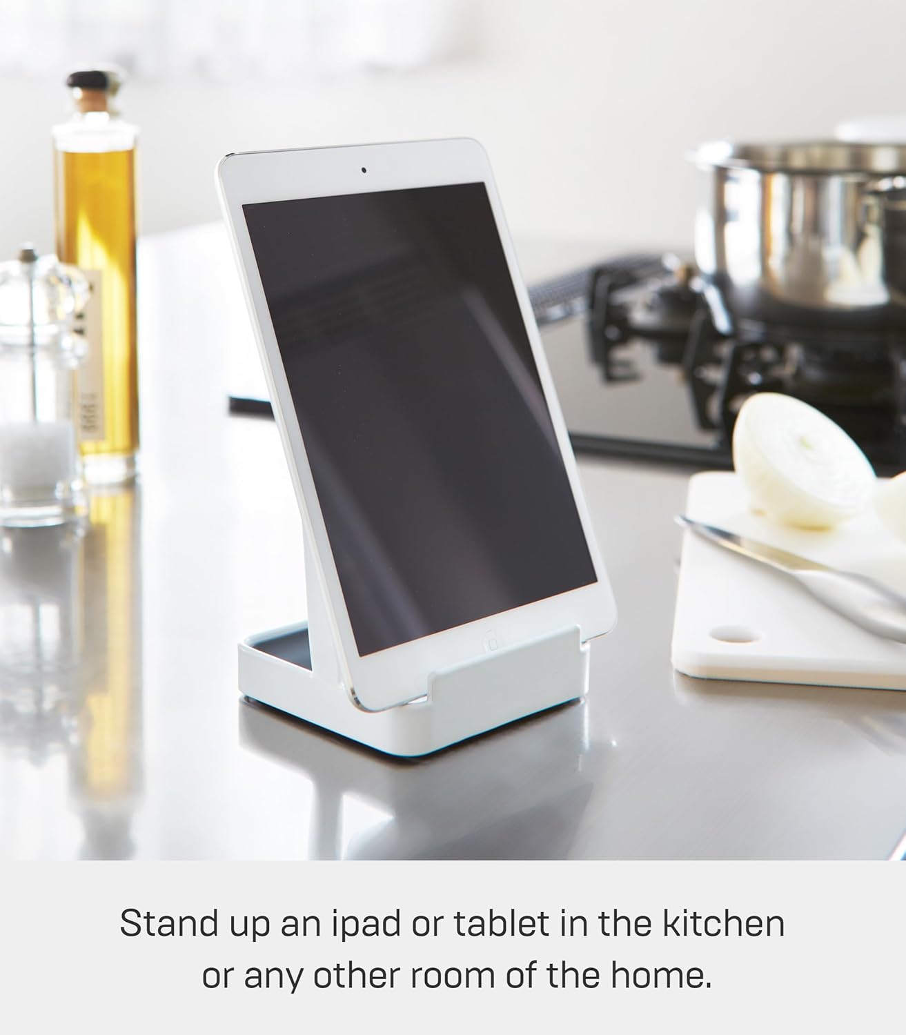 Yamazaki Home Tower Ladle Holder - Lid Stand For Utensils In Kitchen - Steel