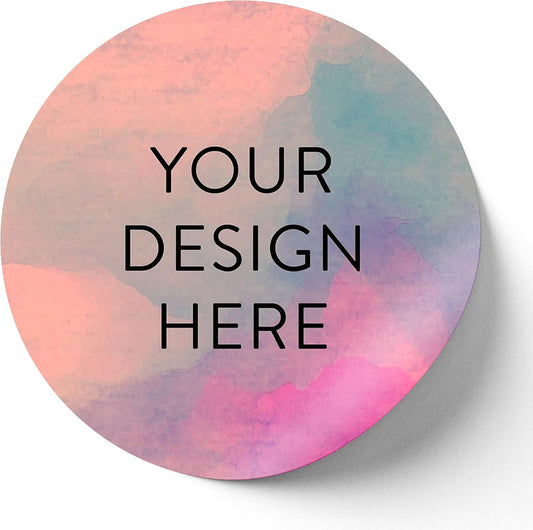 100 Custom Vinyl Stickers - Upload Your own Image, Text, Design, Logo - Personalized Logo Labels for Handmade, Packaging, Bottle, Jars, Candle, Brand Stickers (Rose, 6x6)