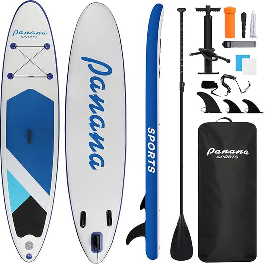 Panana Inflatable Stand Up Paddle Board, 10'x31 x6 SUP with Premium Paddle Board Accessories Kit, Anti-Slip EVA Deck for Adults Youth of All Skill Levels