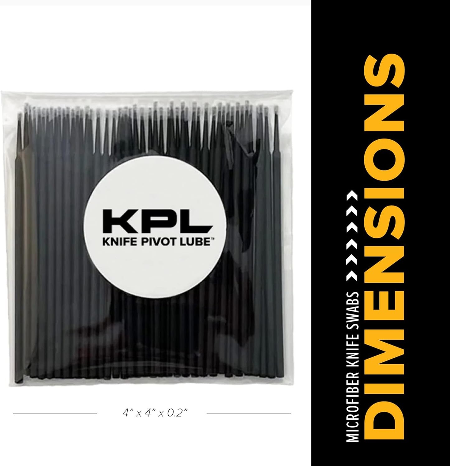 Knife Pivot Lube - KPL MicroFiber Knife Care Detail Swabs - Ultra-Precision Detailing Probes for Knife, Kitchen Cleaning Supplies, Pointed Swabs for Pocket Knives, Swab Applicators (50 Pack)