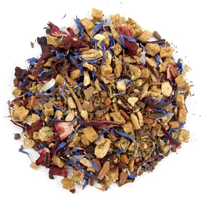 Mercedes Apple Spice Tea Pouches - 4oz | Caffeine Free Loose Leaf Tea | Autumn Apple Cinnamon Clove Cardamom Blend | Spiced Herbal Tea for Hot or Iced | Vitamin C Rich Fruit Infusion
