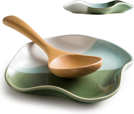 Spoon Rest for Stove Top, Spoon Holder for Kitchen Counter, Spatula Holder, Coffee Spoon Rest, Coffee Spoon Holder, Utensil Rest, Gradient Green