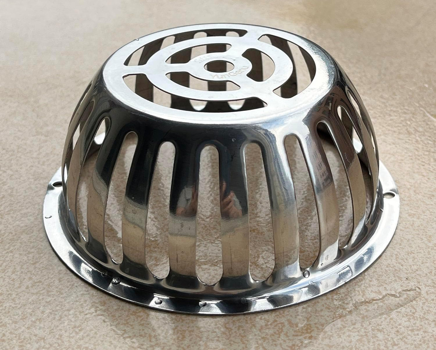 SUS304 Stainless Steel Roof Dome Drain Cover Strainer Anti-Clogging Atrium Grate 2pcs/pk (Φ: 5 inch)