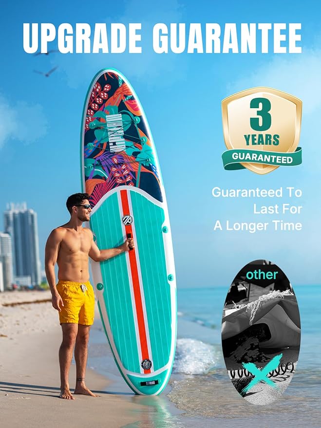 Niphean Inflatable Stand Up Paddle Board with SUP Accessories, Anti-Slip EVA Deck, 10’6’’ Inflatable Paddle Boards for Adults & Youth of All Skill Levels