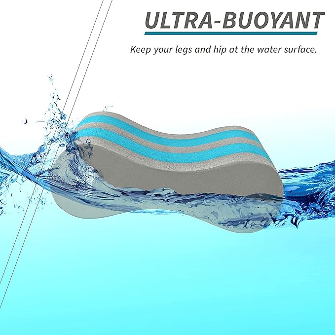 Sunlite Sports EVA 5-Layer Pull Buoy Leg Float - Pool Training Aid, Legs and HIPS Support for Adults, Kids, and Beginners, for Swimming Stroke