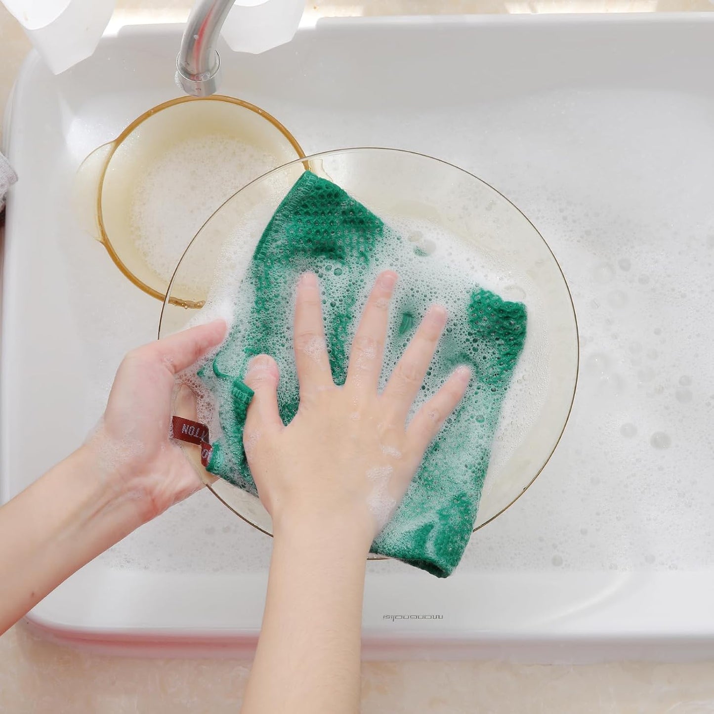 Homaxy 100% Cotton Waffle Weave Kitchen Dish Cloths, Ultra Soft Absorbent Quick Drying Dish Towels, 12 x 12 Inches, 12-Pack, Dark Green