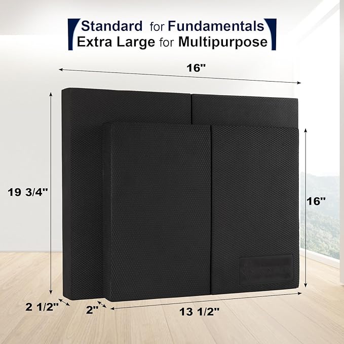StrongTek 2-in-1 Non-Slip Balance Pad - High-Density Foam Cushion, Supportive Exercise Mat & Knee Pad for Core Training, Yoga, Pilates, Physical Therapy, Stability Training, Stretching, and Rehab