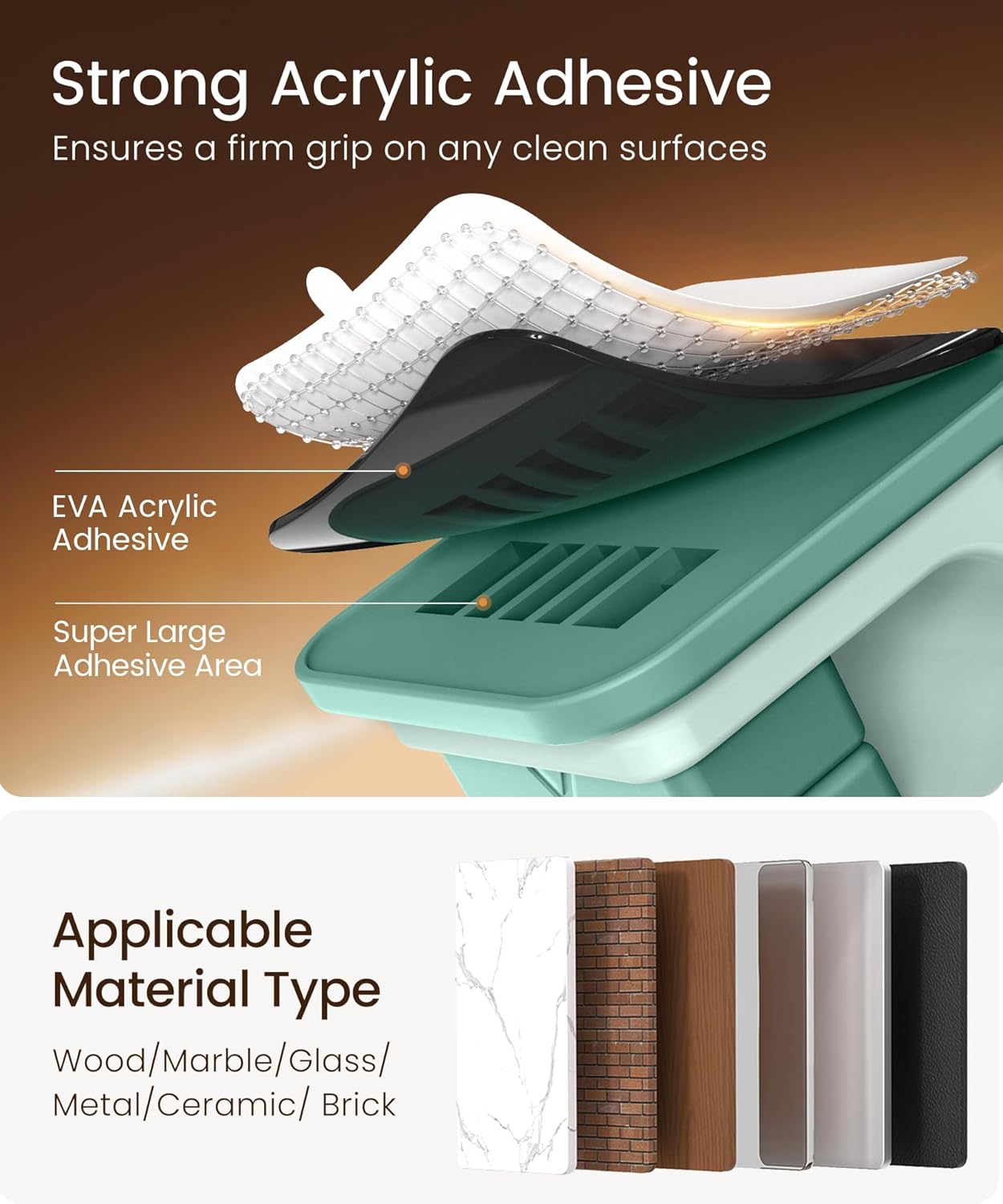 6 Pack Magnetic Cable Clips, Glow in The Dark Cable Holders, GolbinBox Cord Organizer with Shockproof Silicone, Fits up to 8mm Adhesive Cord Clips for Desk, Wall, Nightstand, Car, Home, Office, Green