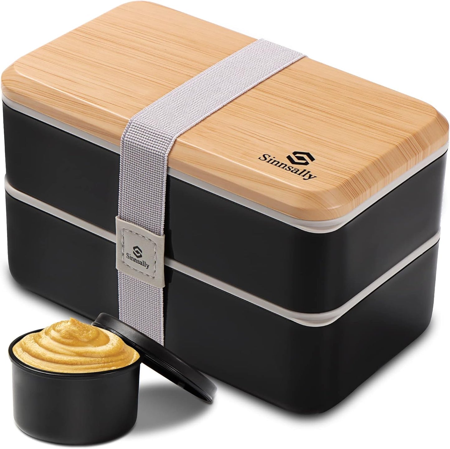 Sinnsally Bento Box Adult Lunch Box with Compartments for Women & Men,(47oz)Stackable Japanese Bento Lunchbox,Rectangle Lunchable Food Container with Utensil Set,Leak-Proof & Microwave/Dishwasher Safe